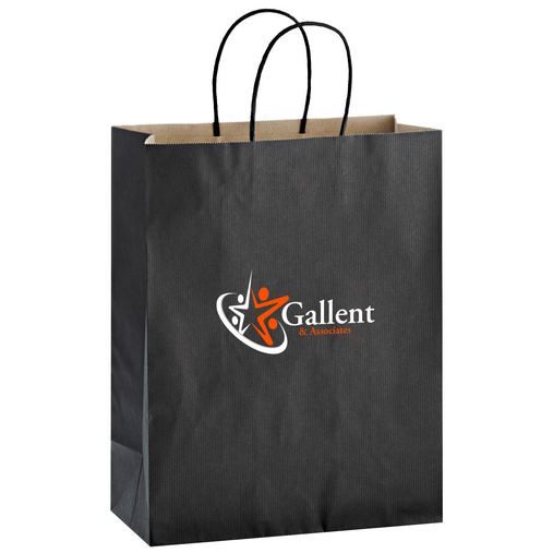 Custom Printed Matte Color Paper Shopper Tote Bag w/Full Color (8"x4 3/4"x10 1/2") - Color Evolution - 4M8410-CE